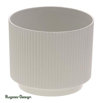 Melanin-Pflanztopf gerifftelt, cremeweiß, d 17,5cm